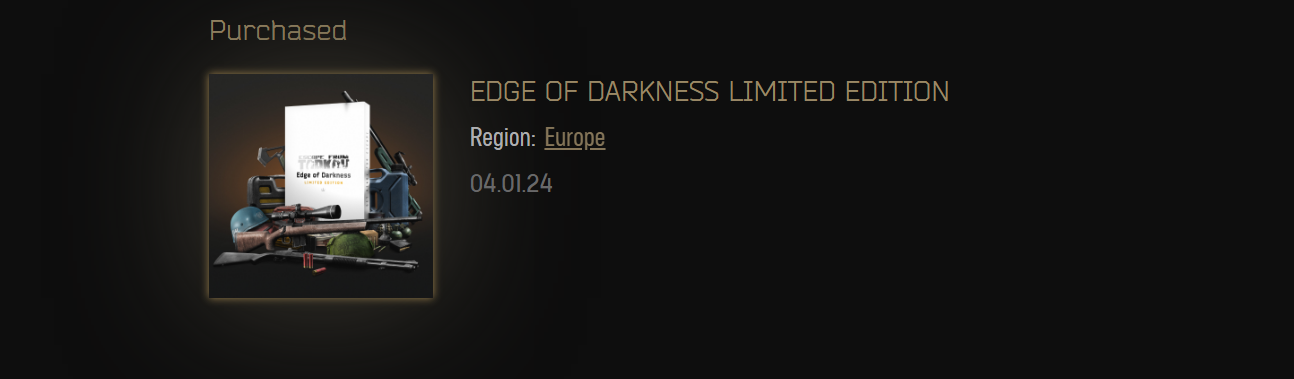 [SATILDI] ESCAPE FROM TARKOV EDGE OF DARKNESS LIMITED EDITION ...