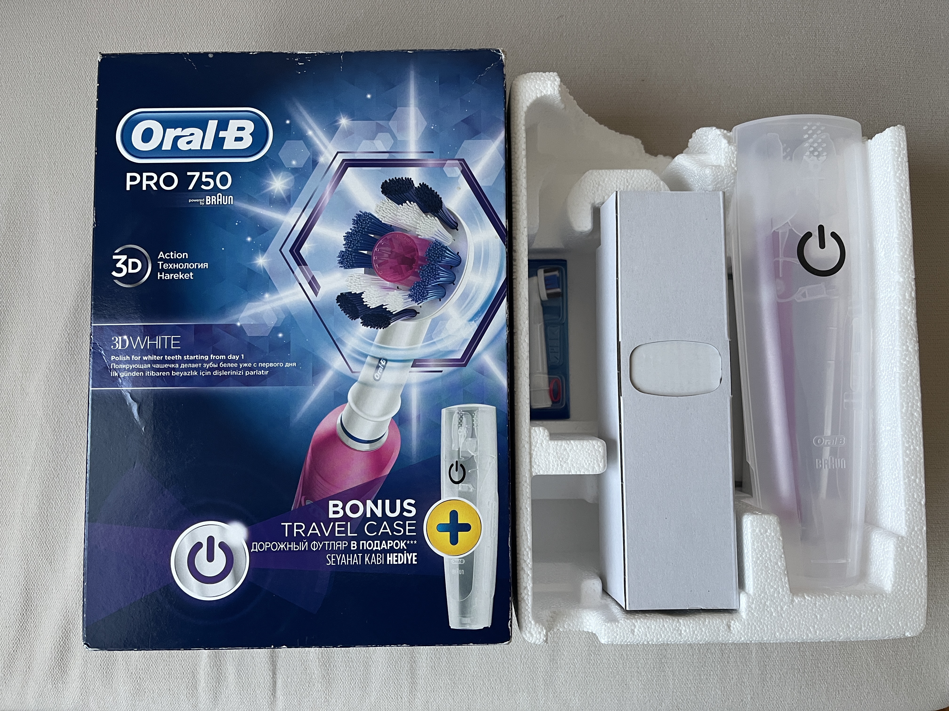 Oral-B Pro 750 Şarj Edilebilir Diş Fırçası Pembe Özel Seri (Seyahat Kabı  Hediyeli) | DonanımHaber Forum