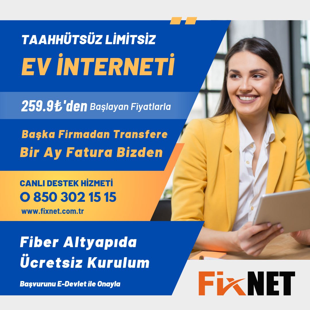 Fixnet Fixnet Sınırsız, Limitsiz, Kotasız, Taahhütsüz İnternet Aylık 259.90TL ...
