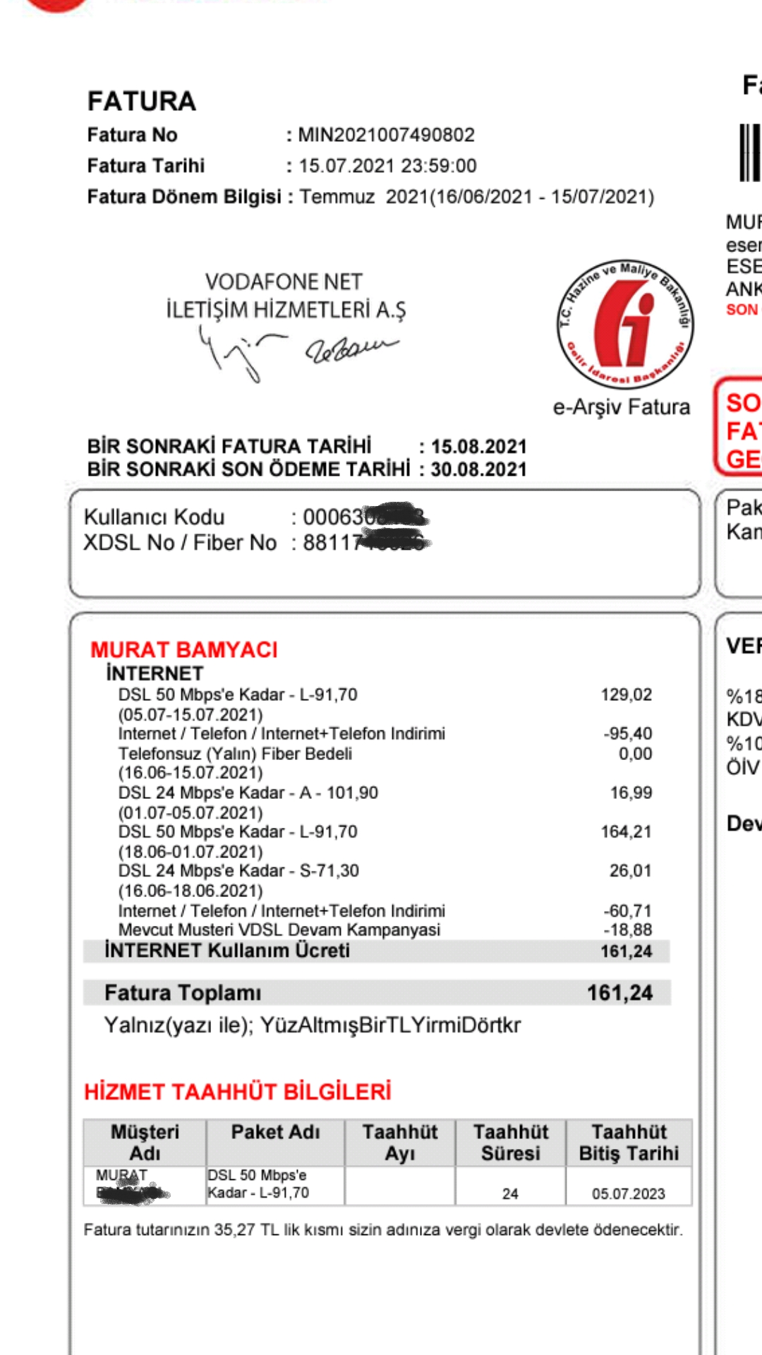 vodafone net fatura şişiriyor donanımhaber forum