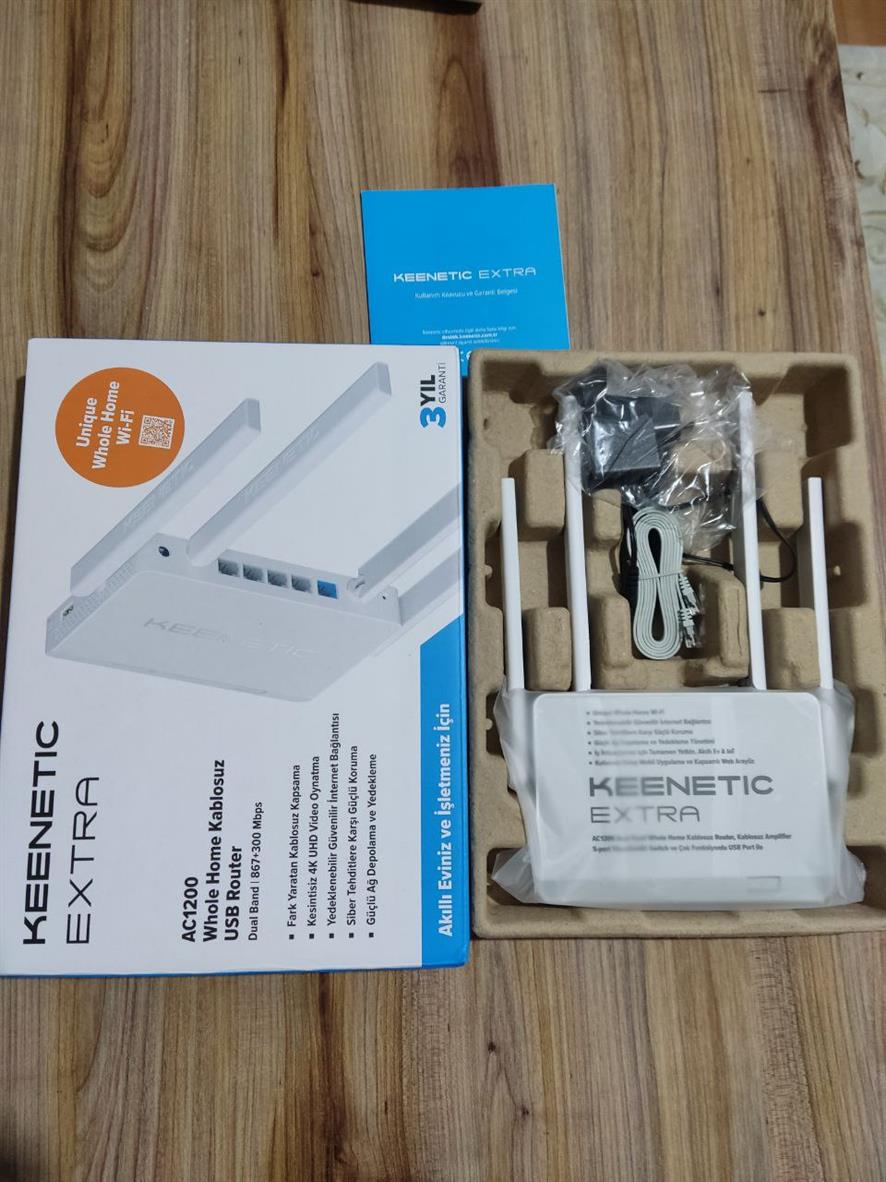 (SIFIR) Keenetic Extra KN-1710 AC1200 5 Port Dual Band Kablosuz Router ...
